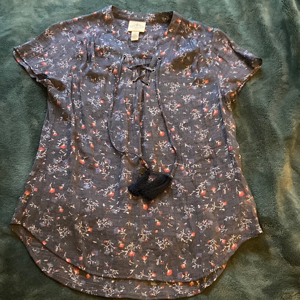 Womens tie front blouse